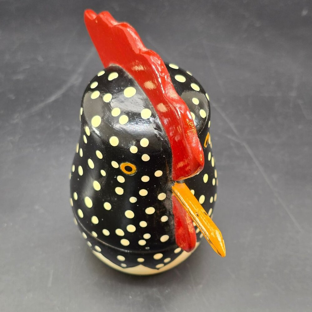 Polka Dot Wooden Chicken Nesting Dolls Set By Authentic Models 5" CR2031 - Picture 5 of 13